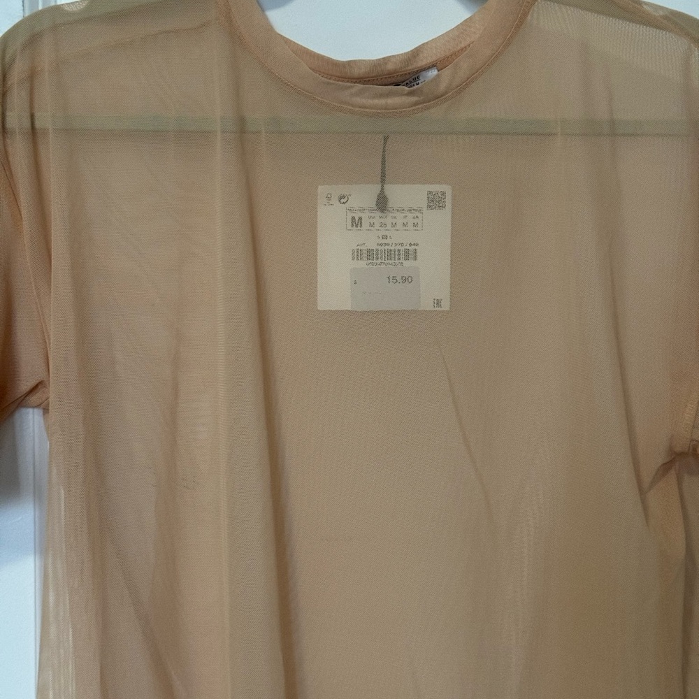 Zara Nude Sheer Top Brand New - Picture 3 of 3
